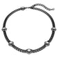 Swarovski Numina Round Cut White Crystal Ruthenium Plated Chain Necklace