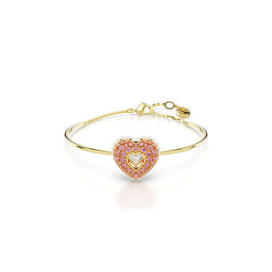 Hyperbola Soft Pin Bangle Heart Pink Gold-tone Plated