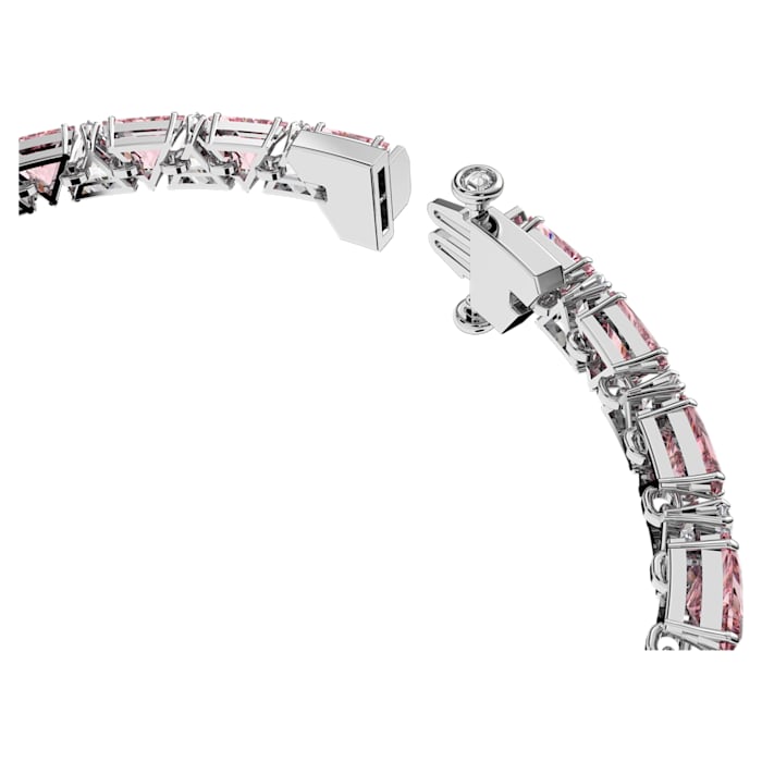 Swarovski Ortyx Pink & Violet Crystal Bracelet, Rhodium Plated, Elegant W Hook Closure