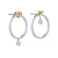 Swarovski Lifelong Heart Hoop Earrings in White Mixed Metal