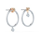 Swarovski Lifelong Heart Hoop Earrings in White Mixed Metal