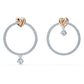 Swarovski Lifelong Heart Hoop Earrings in White Mixed Metal