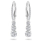Swarovski Stilla Attract Crystal Hoop Earrings, Round Cut, White Rhodium Plated