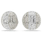 Swarovski Sublima White Rhodium Plated Clip Earrings with Crystal Pavé