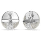 Swarovski Sublima White Rhodium Plated Clip Earrings with Crystal Pavé