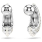 Swarovski Sublima Rhodium Plated Small Drop Earrings with Crystal Pearls