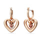 Swarovski Sublima Pink Crystal Heart Drop Earrings