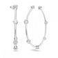 Swarovski Constella Large Round Cut Crystal Hoop Earrings for Women, Elegant Stone Set