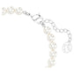 Elegant Swarovski Remix Strand: White Crystal Pearls, Rhodium Plated, Adjustable Bracelet