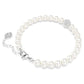 Elegant Swarovski Remix Strand: White Crystal Pearls, Rhodium Plated, Adjustable Bracelet