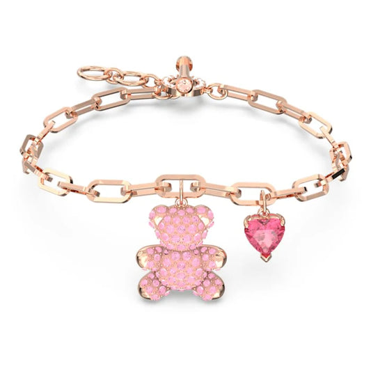 Swarovski Teddy Bear Pink Crystal Bracelet
