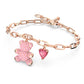 Swarovski Teddy Bear Pink Crystal Bracelet