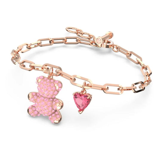 Swarovski Teddy Bear Pink Crystal Bracelet