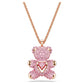 Swarovski Teddy Bear Pendant Necklace