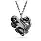 Swarovski Volta Small Black Heart Pendant with Ruthenium Plating