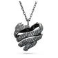 Swarovski Volta Small Black Heart Pendant with Ruthenium Plating